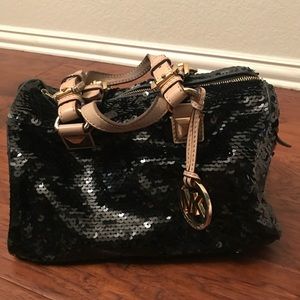 Black sequin Michael Kors bag